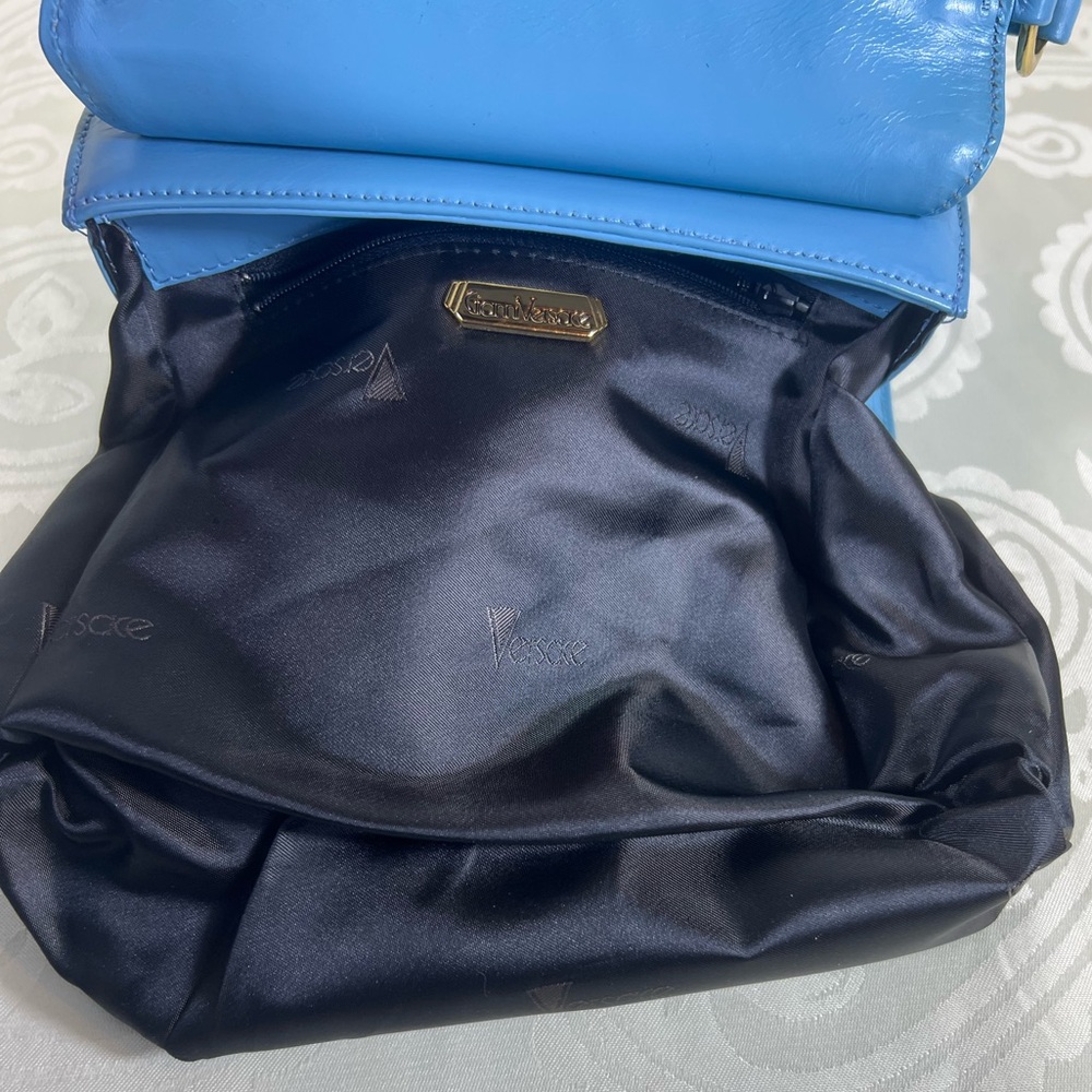 Collector’s Edition – Gianni Versace Powder Blue Top Handle Bag w/COA - Picture 12 of 16